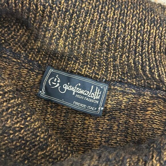 Gianfranco Lotti Wool Blend Ribbed Envelope Neck Sweater Size L - Picture 6 of 11